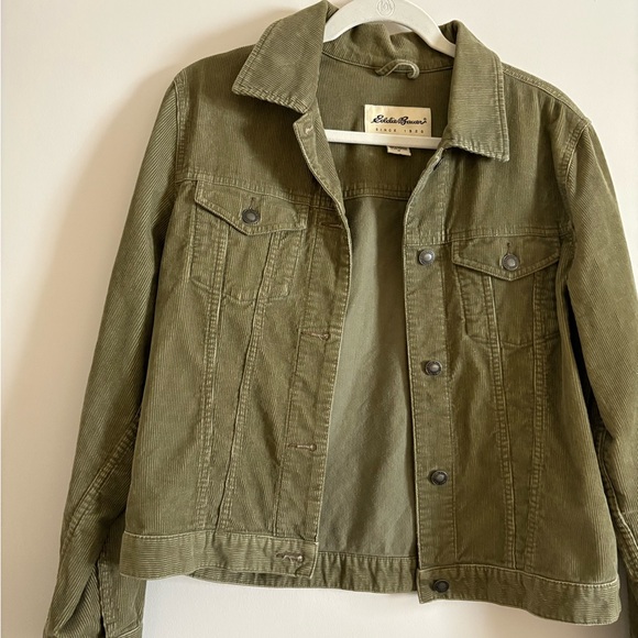 Eddie Bauer Green Corduroy Jacket / Medium - Picture 2 of 5